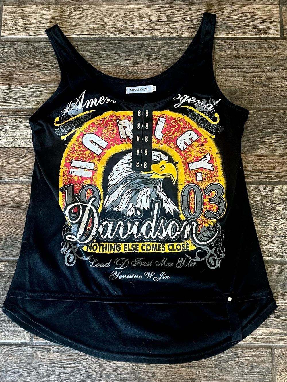MissLook Harley Davidson tank top Eagle American Legend M